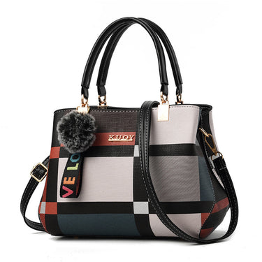 Large Capacity Shoulder Tote – Chic Everyday Bag with Plaid Design
